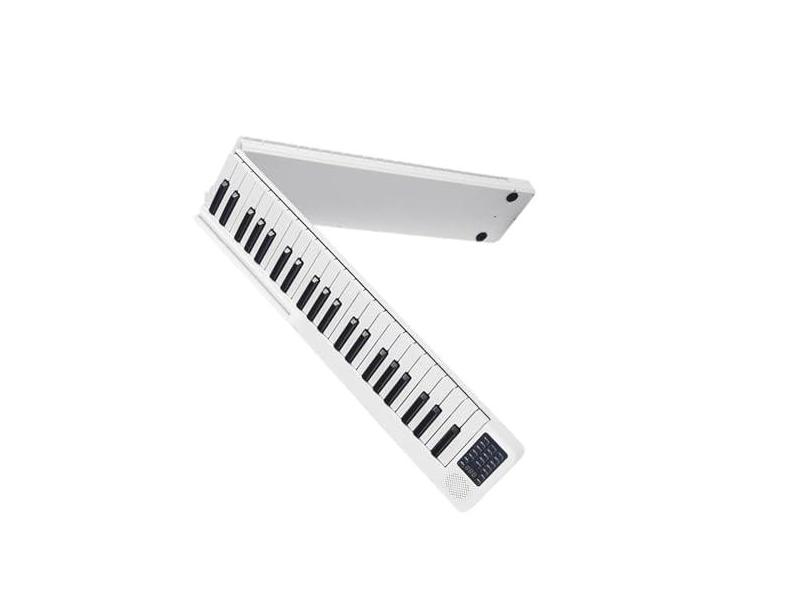 teclado eletrônico para iniciantes Piano Portátil Dobrável Com 88 Teclas, Piano Digital Multifuncional, Teclado Eletrônico Para Piano, Instrumento De Estudante (Size : White)