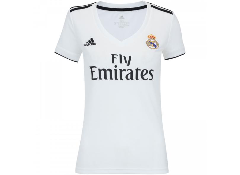 Camisa Torcedor Feminina Real Madrid I 2018/19 Adidas