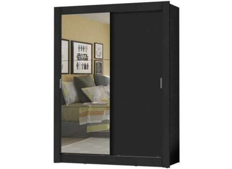 Guarda-Roupa Solteiro 2 Portas 4 Gavetas com Espelho Dallas Plus Madesa