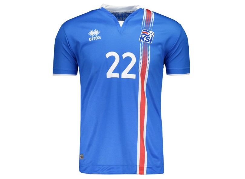 Camisa Torcedor Islândia I 2016/17 com Número Errea