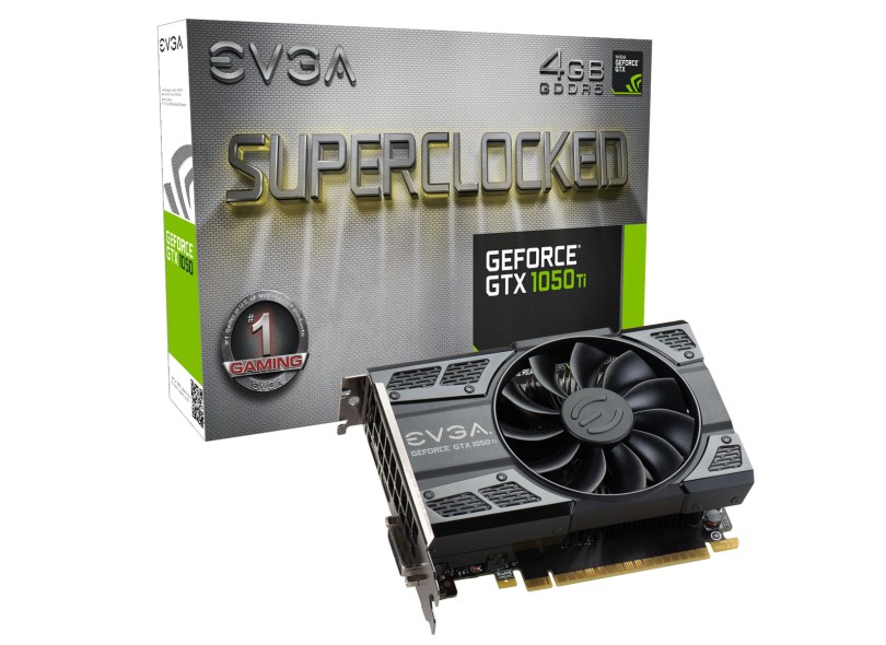 Placa de Video NVIDIA GeForce GTX 1050 Ti 4 GB GDDR5 128 Bits EVGA 04G-P4-6253-KR