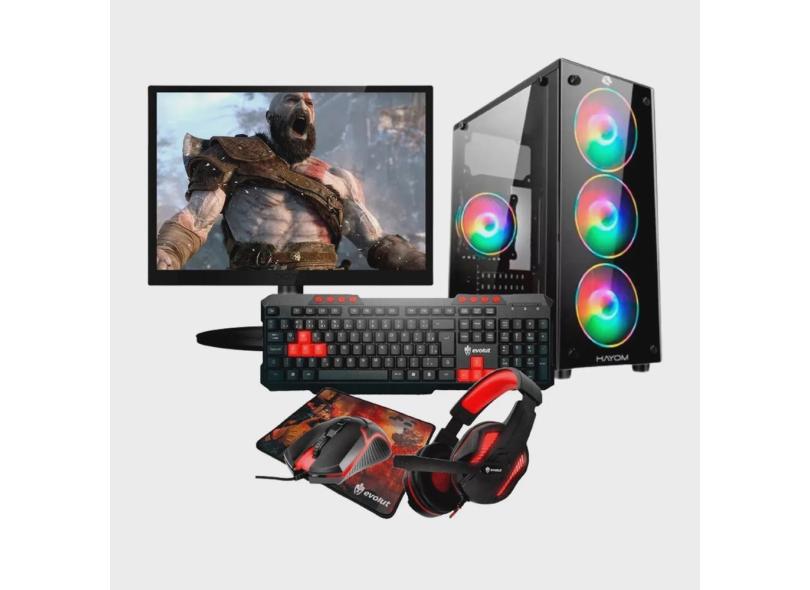 Pc Gamer Completo Intel Core i5 Memoria Ram 16GB ssd 240GB Monitor hdmi 20 Polegadas Kit Gamer Wifi