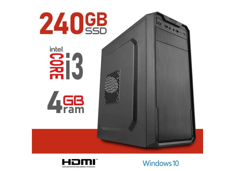 Computador Intel Core I3 4gb Ssd 240gb Cpu Hdmi Windows 10