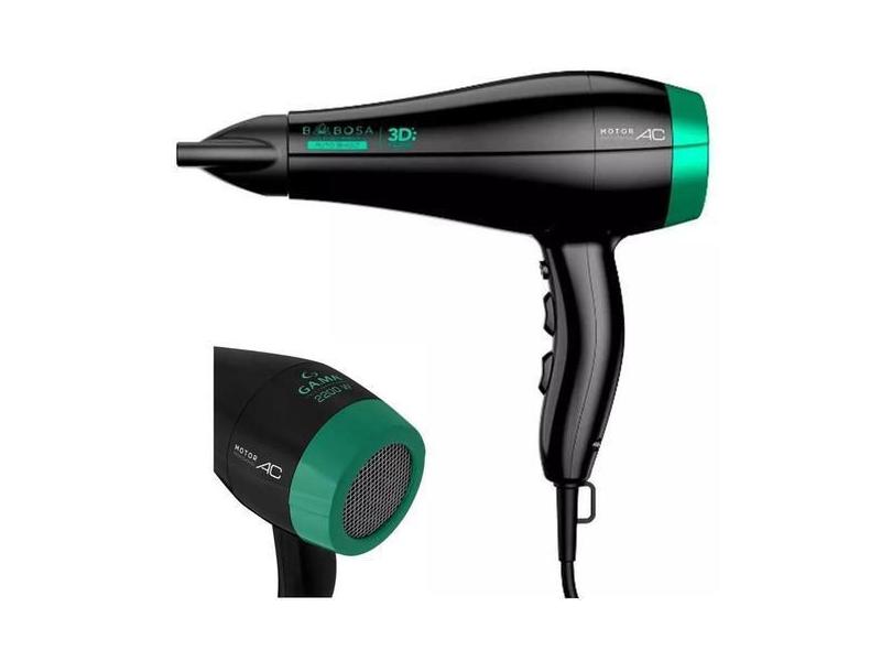 Secador De Cabelo 3D 2200W Três Opções De Temperatura - A.R Variedades