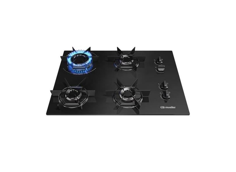 Cooktop Mueller 4 Bocas Queimador Ultra Chama MCG4BB Bivolt