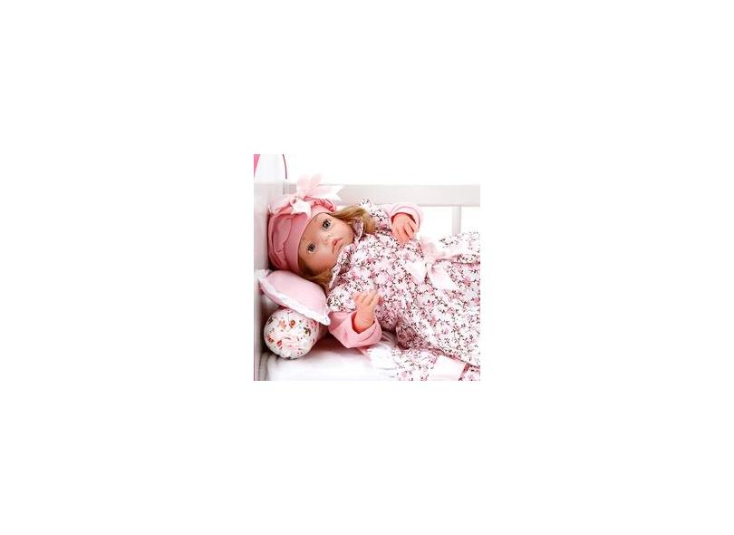 Boneca Bebe Reborn Yasmin Floral Millie Cegonha Reborn Dolls Mais 24  Acessórios 48cm com o Melhor Preço é no Zoom