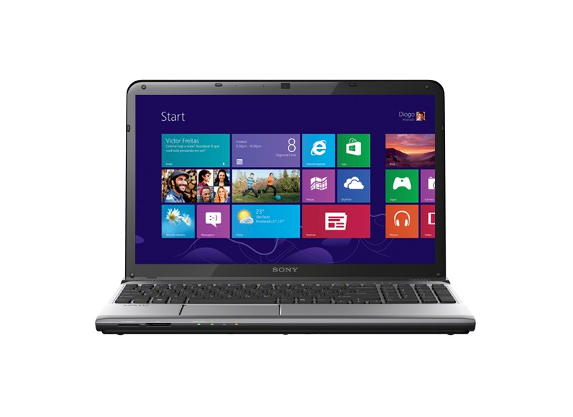 Notebook Sony Intel Core i3 3110M 3ª Geração 4 GB 500 GB LED 15.5" Intel HD Graphics 4000 Windows 8