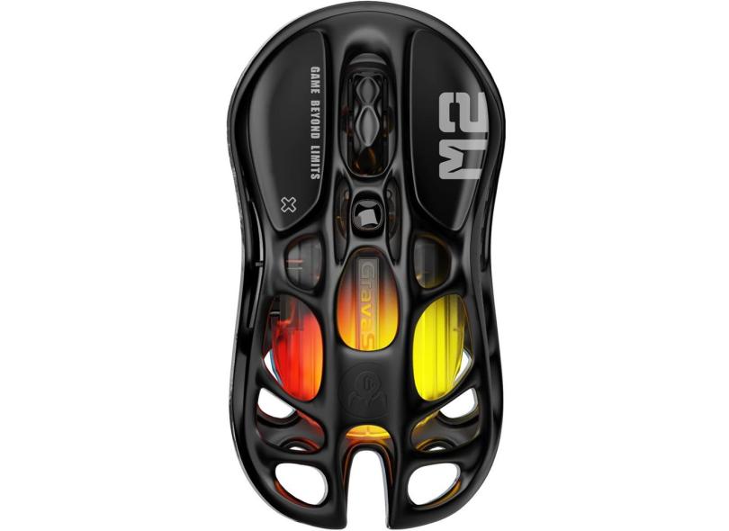 Mouse para jogos GravaStar Mercury M2 26.000 dpi 79g - Preto