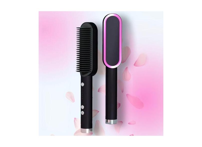 Escova 3 Em 1 Secadora Alisa Cabelo Perfeito 110/220V Bivolt - Relet