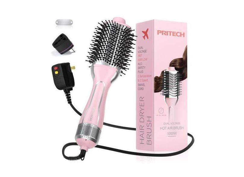 Escova Para Secador De Cabelo Pritech Dual Voltage 1000W 4 Em 1 Ionic