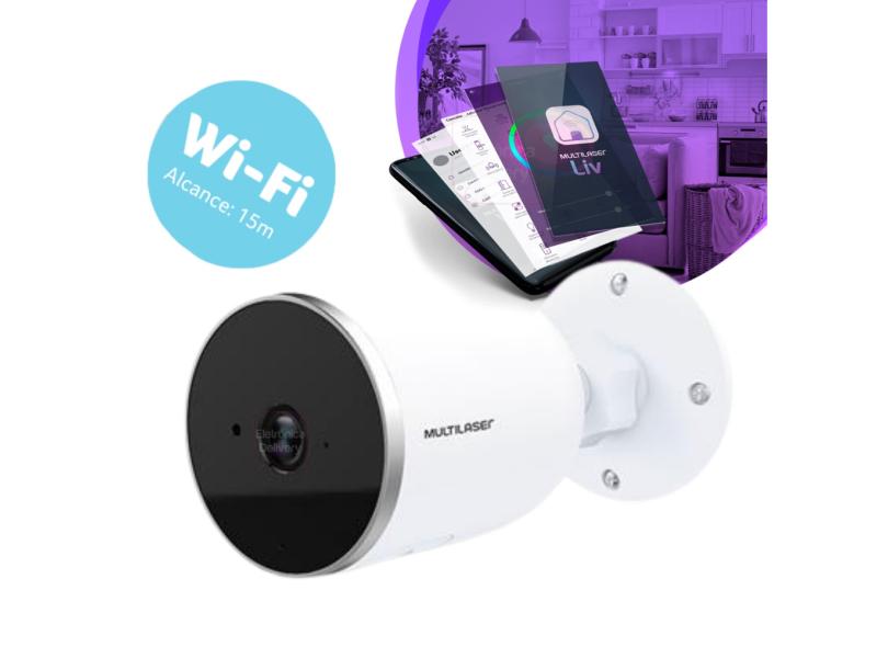 Camera Ip Externa Ip65 Wi-fi Hd 3.6mm Multilaser Liv - SE222 com o ...