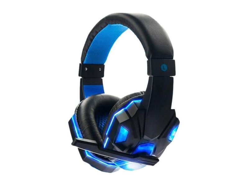 Fone Gamer Sy830Mv Headset Com Microfone, Bass Hd E Led Azul