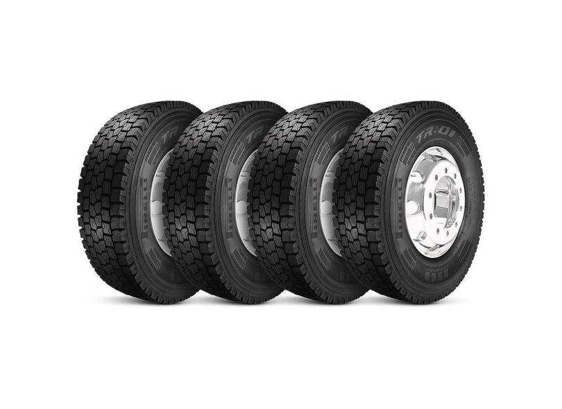 Kit 4 Pneu Pirelli 295/80r22.5 Tl 152/148m 16pr Tr01