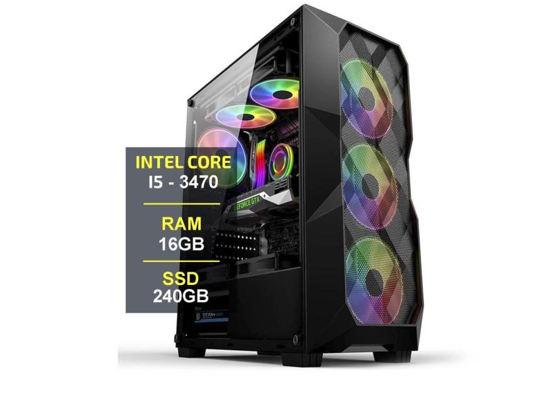 Pc Gamer Computador Cpu Intel I5 Memoria 16gb Ssd 240gb 500w