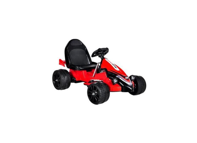 Carrinho Mini Kart Elétrico Infantil 6V Carro Car Criança Vermelho Bri