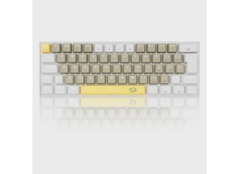 Teclado Gamer Redragon Lakshmi, Switch Brown, Layout 60%, ABNT2, Cinza