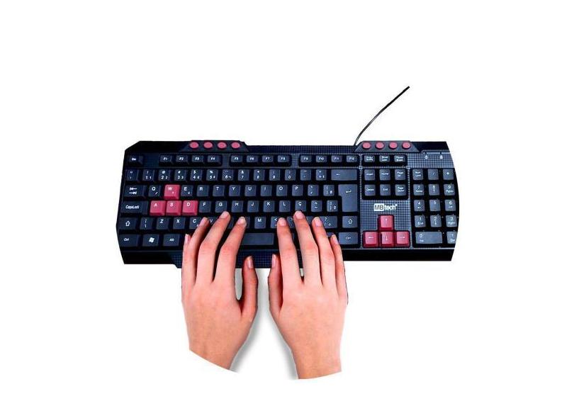 Teclado Com 8 Teclas De Atalho Mbtech Com Fio Usb Plug&Play - Uau Life