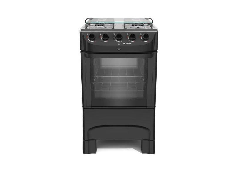 Fogão 4 Bocas Mueller com Acendimento Automático Preto Fosco - Mueller