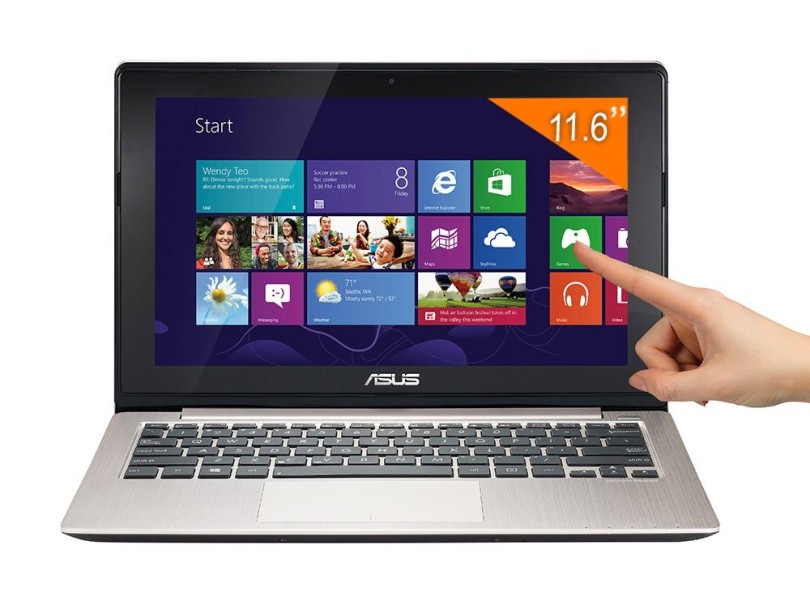 Notebook Asus VivoBok Intel Celeron 847 2 GB de RAM HD 500 GB LED 11,6" Touchscreen Windows 8 S200E-CT166H