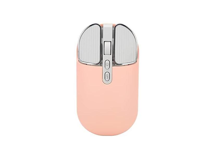 Mouse Sem Fio de Modo Duplo, Design Silencioso, DPI Ajustável 800/1600/2400, Bateria de 500mAh, Tamanho Portátil, para PC, Laptop, Tablet, Telefone, 2.4G + BT5.1, Alcance de 10M