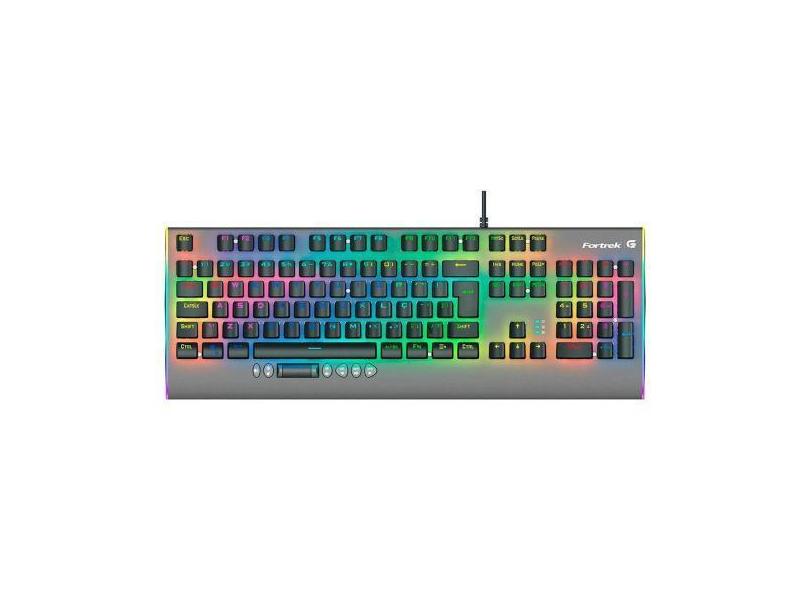 Teclado Mecânico Gamer Fortrek Cruiser, RGB, Switch KRGD Crystal, ABNT