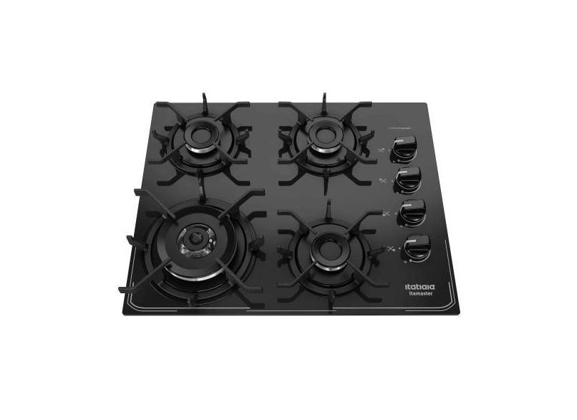 Cooktop 4 Bocas Itatiaia Itamaster Vidro Temperado Gás Tripla Chama 4Q