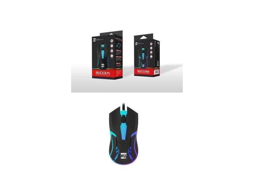 Mouse usb led 3 botoes 1000 dpi metron m1603b r8 un - letron