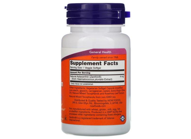 Now Foods Astaxantina Da Microalghe, 60 Capsule - Foto 8