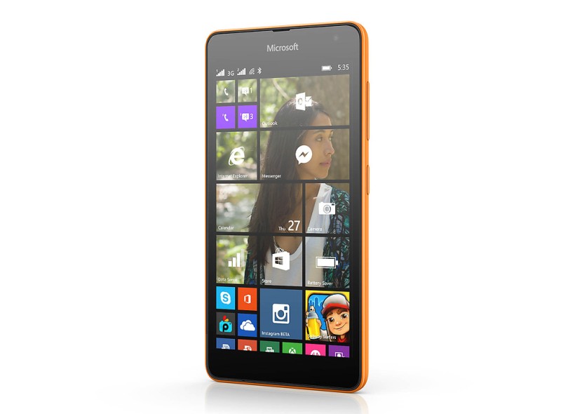 Smartphone Microsoft Lumia 535 2 Chips 8GB Windows Phone 8.1