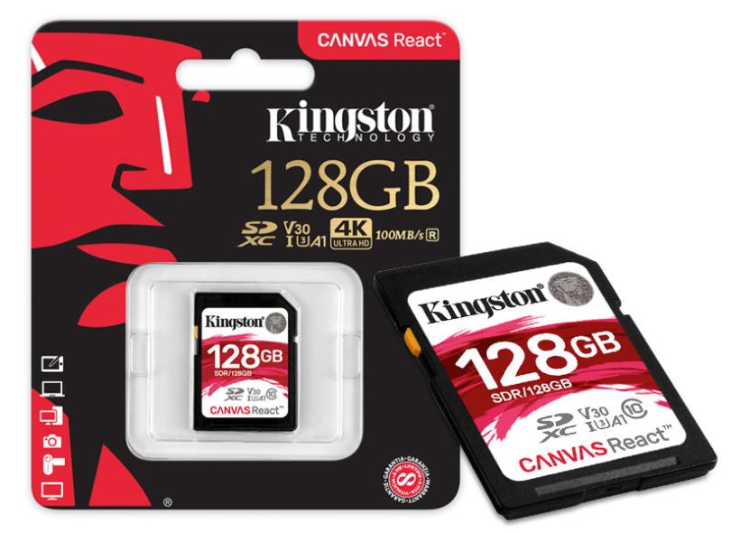 Cartão de Memória SDXC Kingston Canvas React 128 GB SDR/128GB