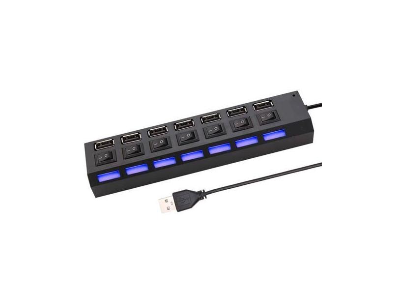 Hub Usb 2.0 7 Portas Alta Velocidade Pendrive Mouse Teclado - BELLATOR
