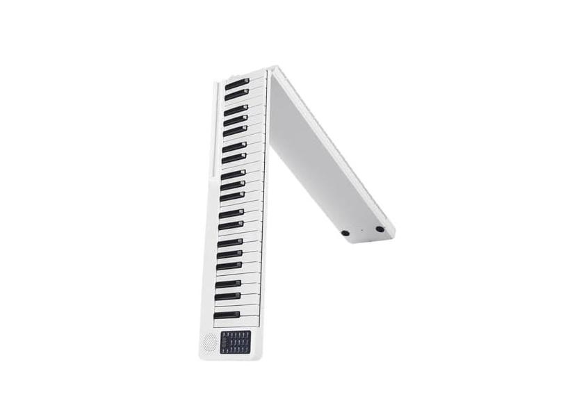 teclado eletrônico para iniciantes Piano Portátil Dobrável Com 88 Teclas, Piano Digital Multifuncional, Teclado Eletrônico, Piano Para Instrumento De Estudante (Size : White)