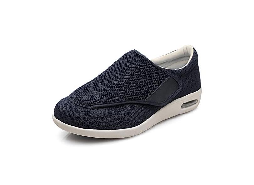 Sapatos masculinos para idosos diabéticos, tênis de caminhada com ...