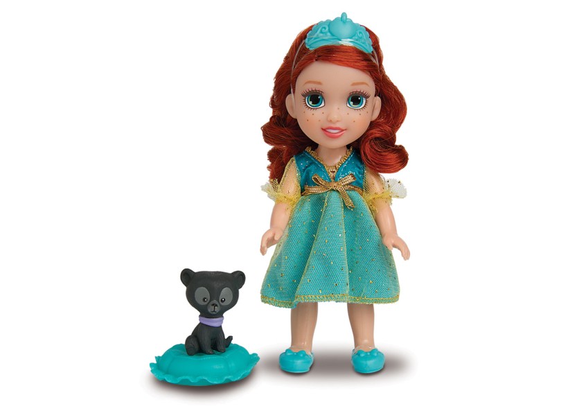 Boneca Princesas Disney Minha Pequena Princesa com PET Merida Mimo