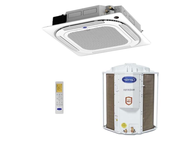 Ar-Condicionado Split Cassete Inverter 4 Vias Carrier Connect 24.000 BTUs R-32 Só Frio 220V Monofásico