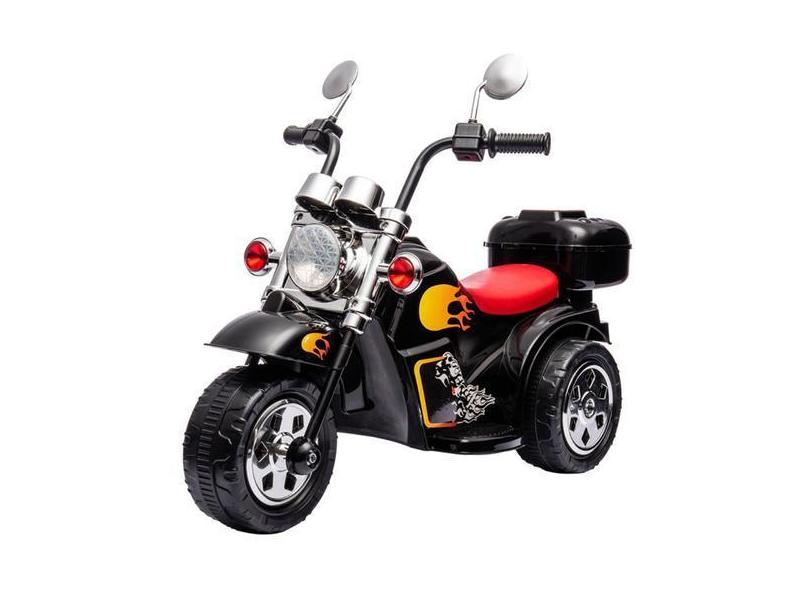 Mini Moto Elétrica 6V Infantil Preta C/ Música E Farol Zippy - Zippy T