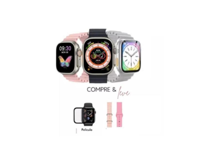 Relógio Smartwatch Hw68 Ultra Mini 41mm Gps Original+ Duas Pulseiras -
