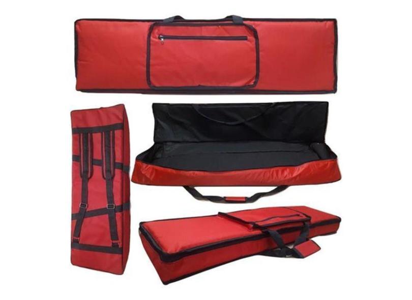 Capa Bag Master Luxo Para Teclado Casio Ctk-6200 Vermelho