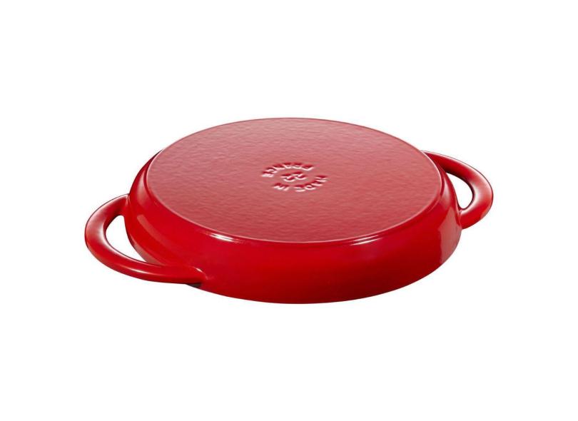 Grelha Redonda Com Alça, 22 Cm, Cereja, Ferro Fundido, Staub