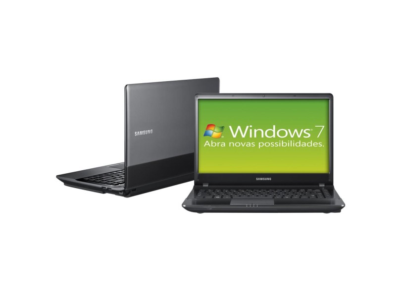 Notebook Samsung LED 14" 4GB HD 500GB Intel Core i3 2350M Windows 7 Home Premium NP300E4A-AD2BR