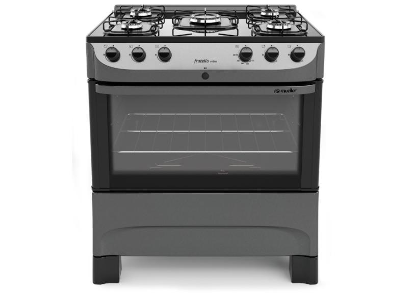 Fogão de Piso Mueller Fratello Vetro 5 Bocas Acendimento Automático