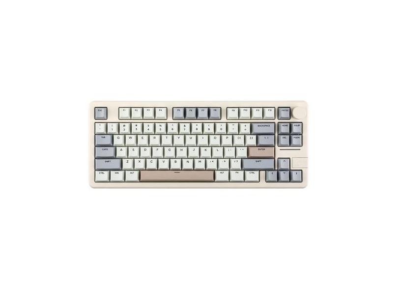 Teclado sem fio para jogos EPOMAKER Galaxy70 Alumínio Branco