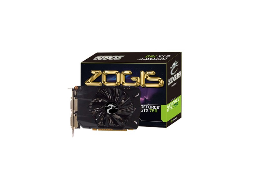 Placa de Video NVIDIA GeForce TX 750 1 GB DDR5 128 Bits Zogis ZOGTX750-1GD5