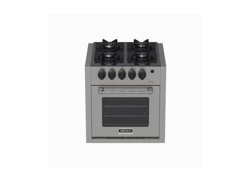 Fogao de Embutir 4 Bocas Venax Gaudi Line Inox Gas Glp, Bivolt