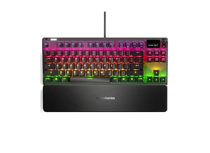 Teclado Gamer SteelSeries APEX 7 TKL RED SWITCH US RGB (64636)
