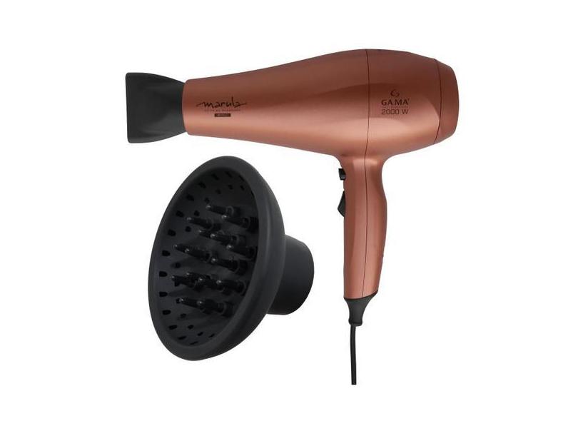 Secador Cabelo Bivolt Gama 2000w Marula Ceramic Com Difusor de cachos