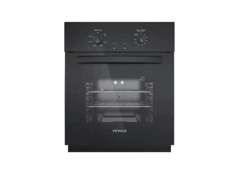 Forno De Embutir À Gás Preto Com Luz Interna E Grill Venax - Alta Qual