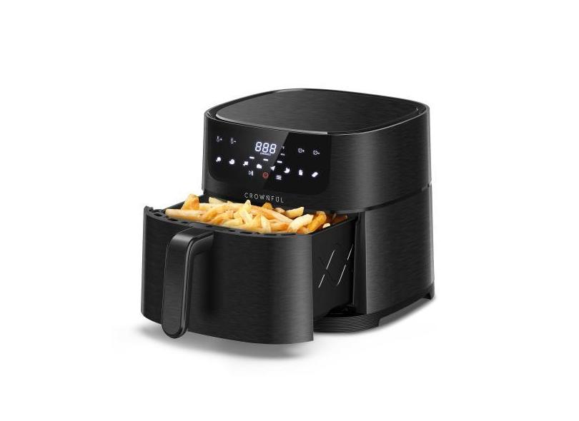 Fritadeira elétrica sem óleo CROWNFUL de 7 litros, 1700 W, 8 modos