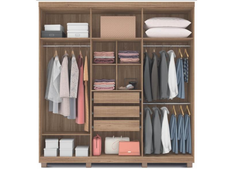 Guarda-Roupa Casal 6 Portas 3 Gavetas Paranoá Móveis Rimo