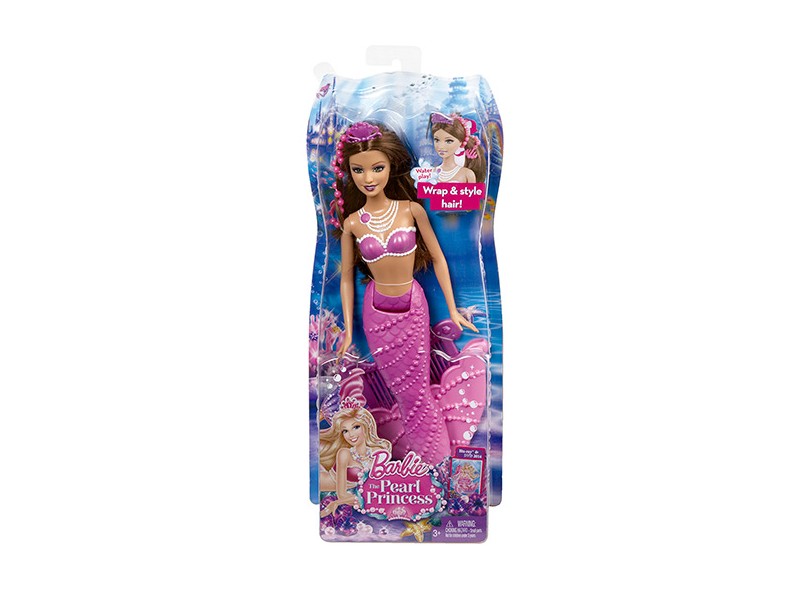 Boneca Barbie Sereia das Pérolas Amiga Sereia Roxa Mattel